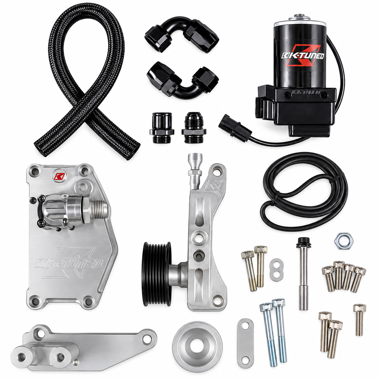 K-Tuned K Series Alternator Water Plate Kit with Electric Water Pump
